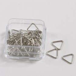 Obroček trikotnik 8mm set 50, srebrne b.
