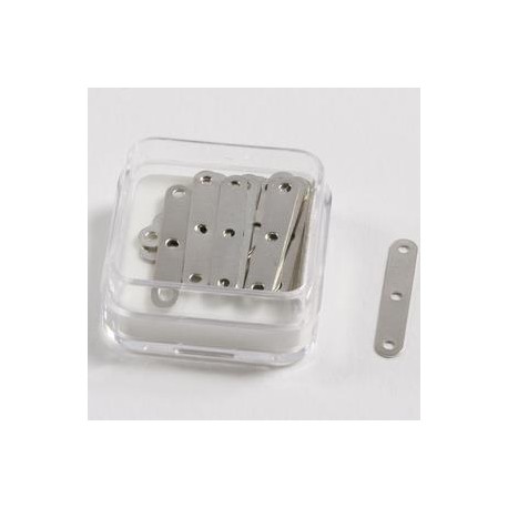 Distančniki 20x3mm 3 luknje set 20, srebrne b.