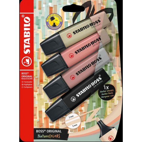 Stabilo Boss textmarker Original nature set 4