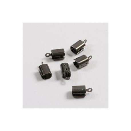 Zaključek za vrvico velik set 6, Antracit b.