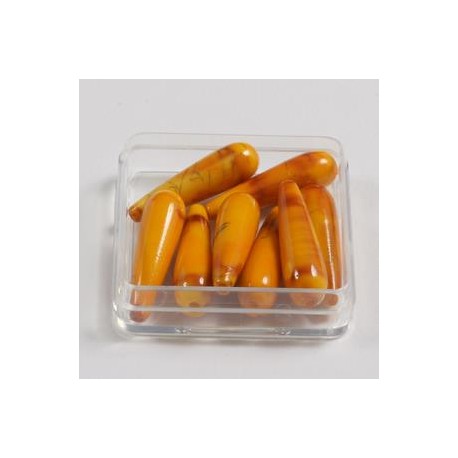 Marmorirne p. svetleče solza 30x8mm, Oranžna 8 kos