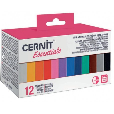 Cernit set 12 x 25g. Osnovne barve