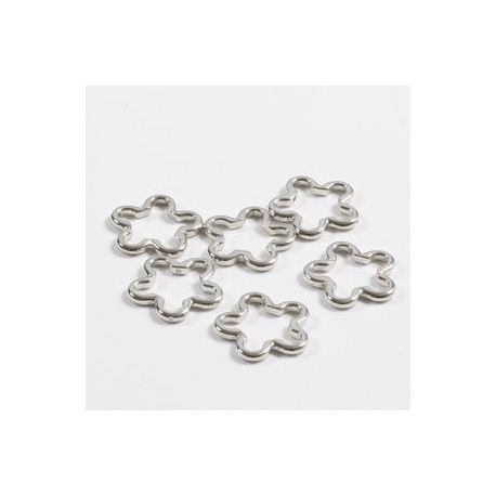Metalne perle Roža 20mm set 6, Srebrne b.