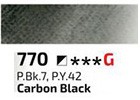 Rosa Gallery akvarelna barva 10ml, 770 Carbon Black