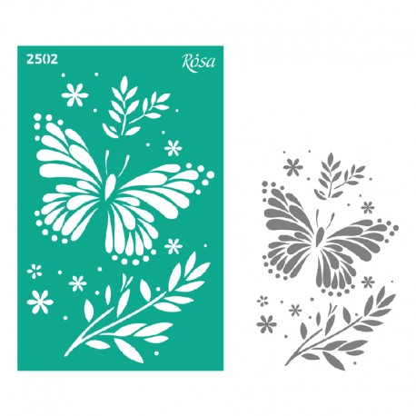 Samolepilna šablona 13x20cm N2502 Metuljčki