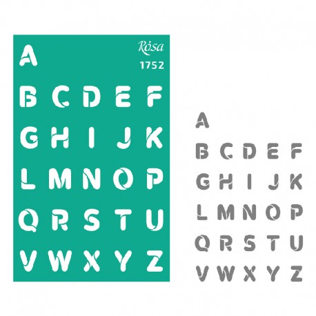 Samolepilna šablona 13x20cm N1752 Črke