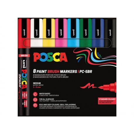 Posca Uni set pc-5br set 8 Oblika čopiča