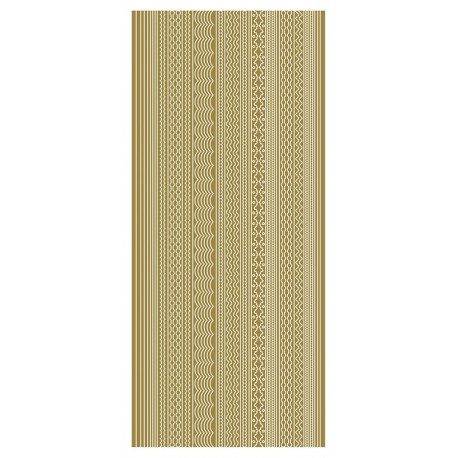 Konturna nalepka 10 x 23cm Zlata Tanke linije