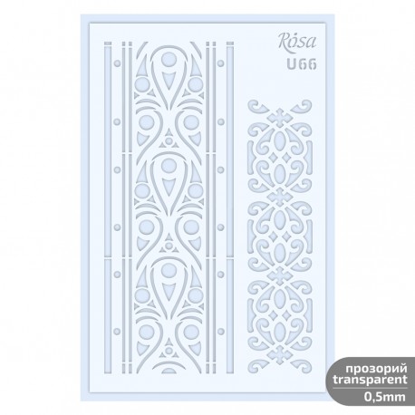 Šablona plastična U66 Bordura-Čipka 13x20cm 3D debelina 0,5mm