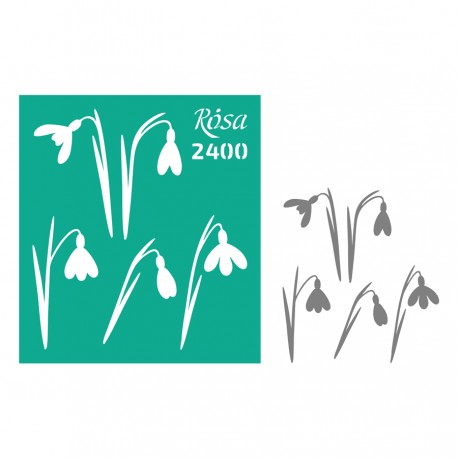 Samolepilna šablona N2700 9x10cm Zvončki