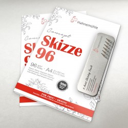 Hahnemuhle Skicirka A4 in A3 + komplet 6 grafitnik svinčnikov