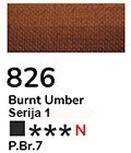  Olje Rosa Museum 826 Burnt umber 45ml sr.1