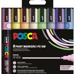 Uni marker Posca pc-5m Pastelne barve set 8