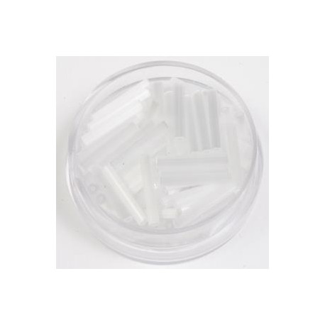 Palčke 15mm svilnato bele 17g.