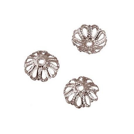 Kapica za perle 9mm srebrne b. 15 kos