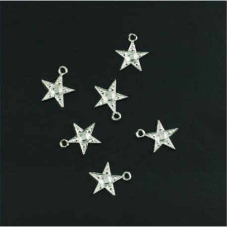 Kovinski obesek Zvezdei, Platinaste b. 6 kos