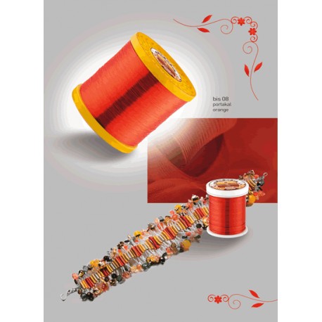 Barvasta žica Oranžna 0,3mm, 50m