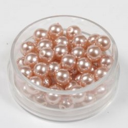 Voščene steklene perle 4mm, staro roza, 100kos