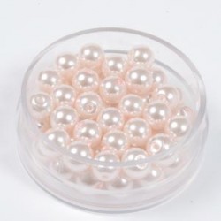 Voščene steklene perle 4mm, sv. roza, 100kos