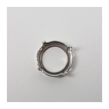 Nastavek z luknjicam za Swarovski Rivoli kristale 10mm, 1 kos