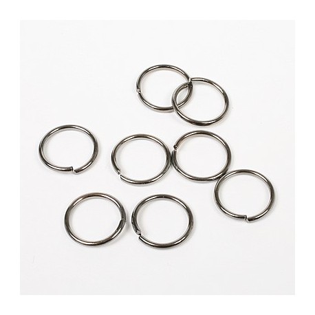Obroček za nakit premer 15mm debelina 1,5mm, Antracitne b. 8 ko