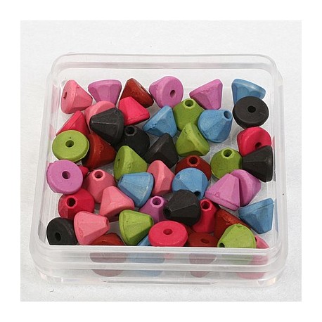 Perle lesen izgled Piramide 8mm, Mešane b. 50 kosov