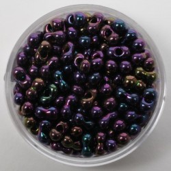 Steklene perle Metuljčki 6,5mm, Iris Vijola 17g.