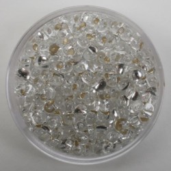 Steklene perle Metuljčki 6,5mm, Sr.sredica Kristalne17g.