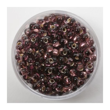 Steklene perle Metuljčki 6,5mm, Sr. sredica Lila 17g.