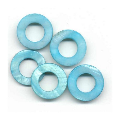 Biserna matica krog 23mm, Modra, 5 kos