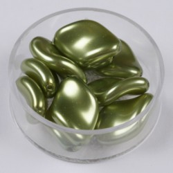 Voščene steklene zvite 19 x 13mm, Olivna, 10 kosov