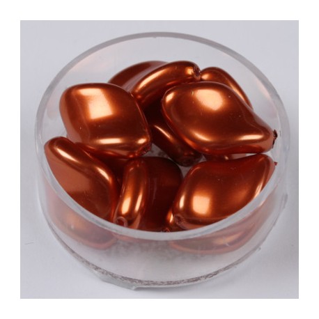 Voščene steklene zvite 19 x 13mm, T. Oranžna, 10 kosov