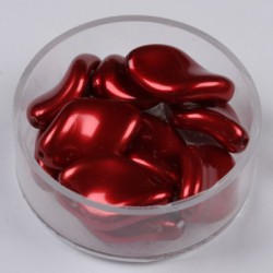 Voščene steklene zvite 19 x 13mm, T. Rdeča, 10 kosov