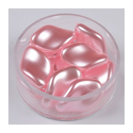 Voščene steklene zvite 19 x 13mm, Roza , 10 kosov