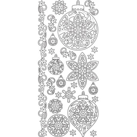 Konturna nalepka zlata Bunkice Ornament, POVEČAJ
