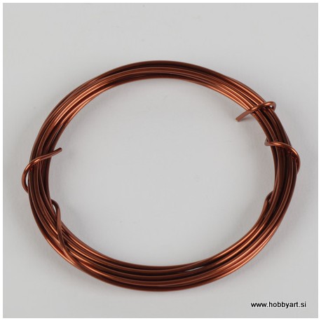 Barvasta žica Rjava 1,0mm, 4m