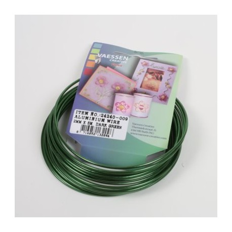 Aluminijasta žica 2mm x 5m, Temno zelena
