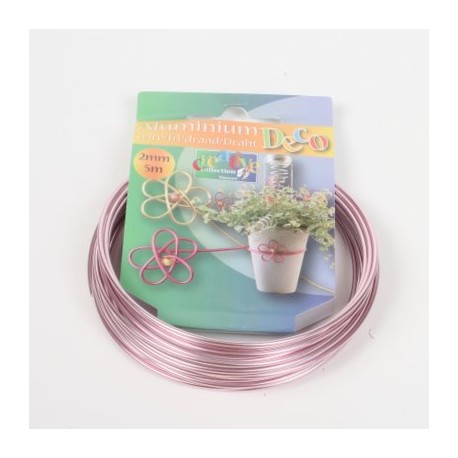 Aluminijasta žica 2mm x 5m, Roza