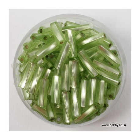 Palčke zvite mat 10mm, Sv. Zelena, 15g.