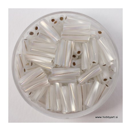 Palčke zvite mat 10mm, Kristalne , 15g.