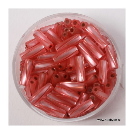 Palčke zvite mat 10mm, Roza , 15g.