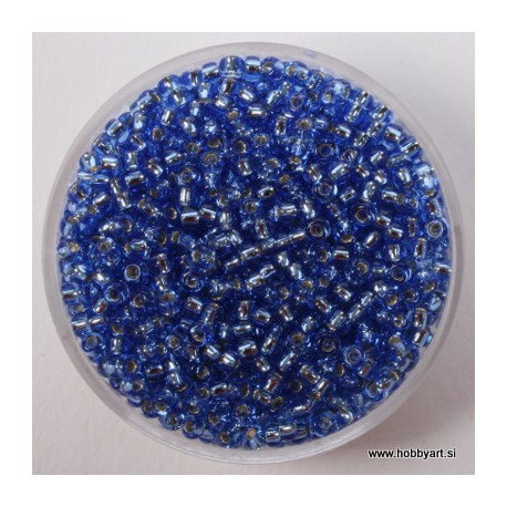 Miyuki perle 2,2mm, Sr, sredica Sv. safir 12g.
