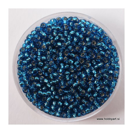 Miyuki perle 2,2mm, Sr, sredica Turkizna 12g.