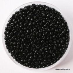 Miyuki perle 2,2mm, Transparentna Črna 12g.