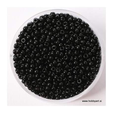Miyuki perle 2,2mm, Transparentna Črna 12g.