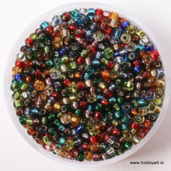 Miyuki perle 2,2mm, Sr. sredica Mešane 12g.