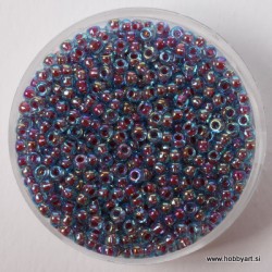 Miyuki perle 2,2mm, Barvna sredica Lila - modre 12g.