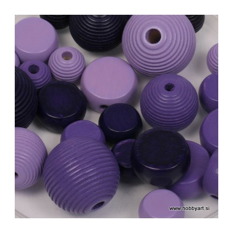 mešane vijolične 10-19mm 30 kos