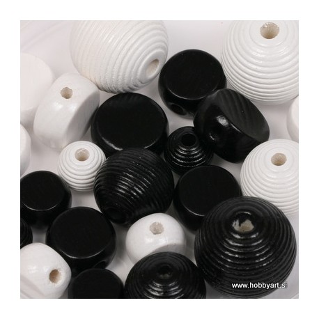 mešane črne 10-19mm 30 kos