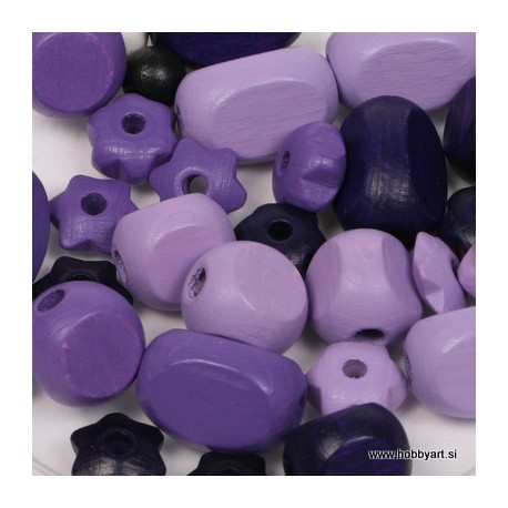 mešane vijolične 10-19mm 30 kos